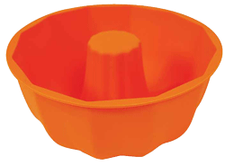 Casabella Round Bundt Pan Silicone Orange Each