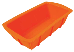 Casabella Rectangular Bread Loaf Pan Orange Silicone Each