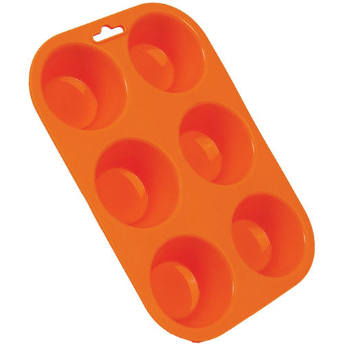 Casabella Muffin Pan Standard Silicone Orange Each - Bakes 3 Muffin