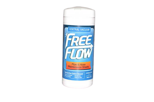 New Packaging FREE FLOW MAINTENANCE CLOTHS,25PK,CENTRAL VAC CLEANS & DEODORIZES CENTRAL VAC PIPE & HOSES