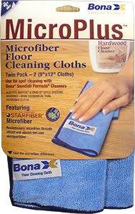 Bona AX0003005 MicroFiber 9 x 12 Cleaning Cloths - 2 Pack